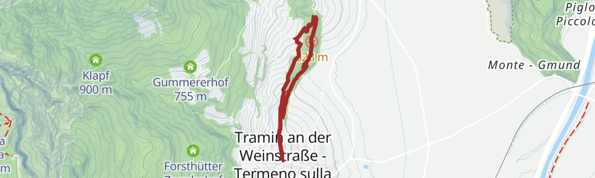 Route map: Naturerlebnisweg Tramin